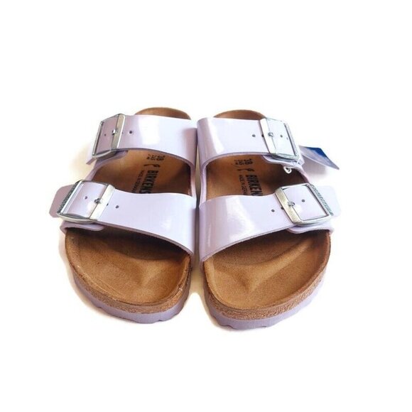 Birkenstock Arizona Birko-Flor Sandals Womens Size 7-7.5 NARROW Fit Purple Fog - Picture 6 of 9